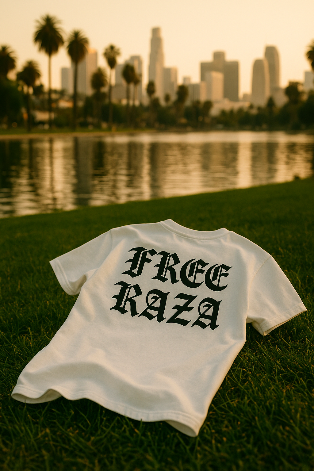 Free Raza Old English White Unisex t-shirt