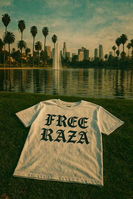 Free Raza Old English White Unisex t-shirt